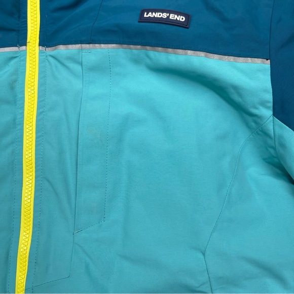 Lands End Jacket Mens Large Squall Quilted Waterproof Full Zip Rain Coat - Picture 7 of 11